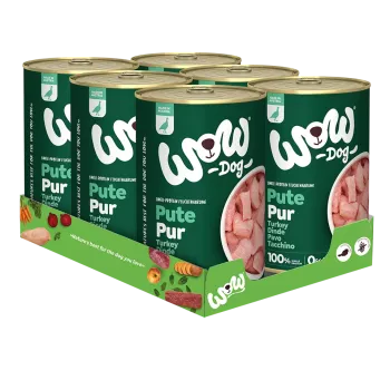 Wow Dog | Mit Pute PUR 6x400g Dosen